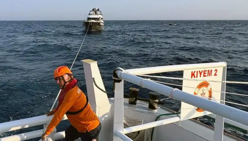 Marmaris Açıklarında Sürüklenen Tekne Nefes Kesen Kurtarma Operasyonu